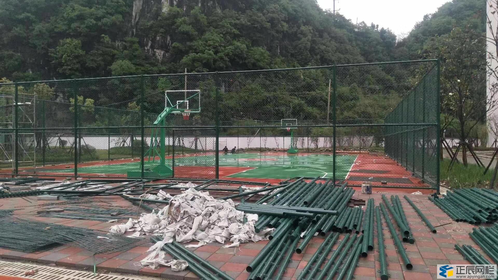 籃球場圍網施工圖